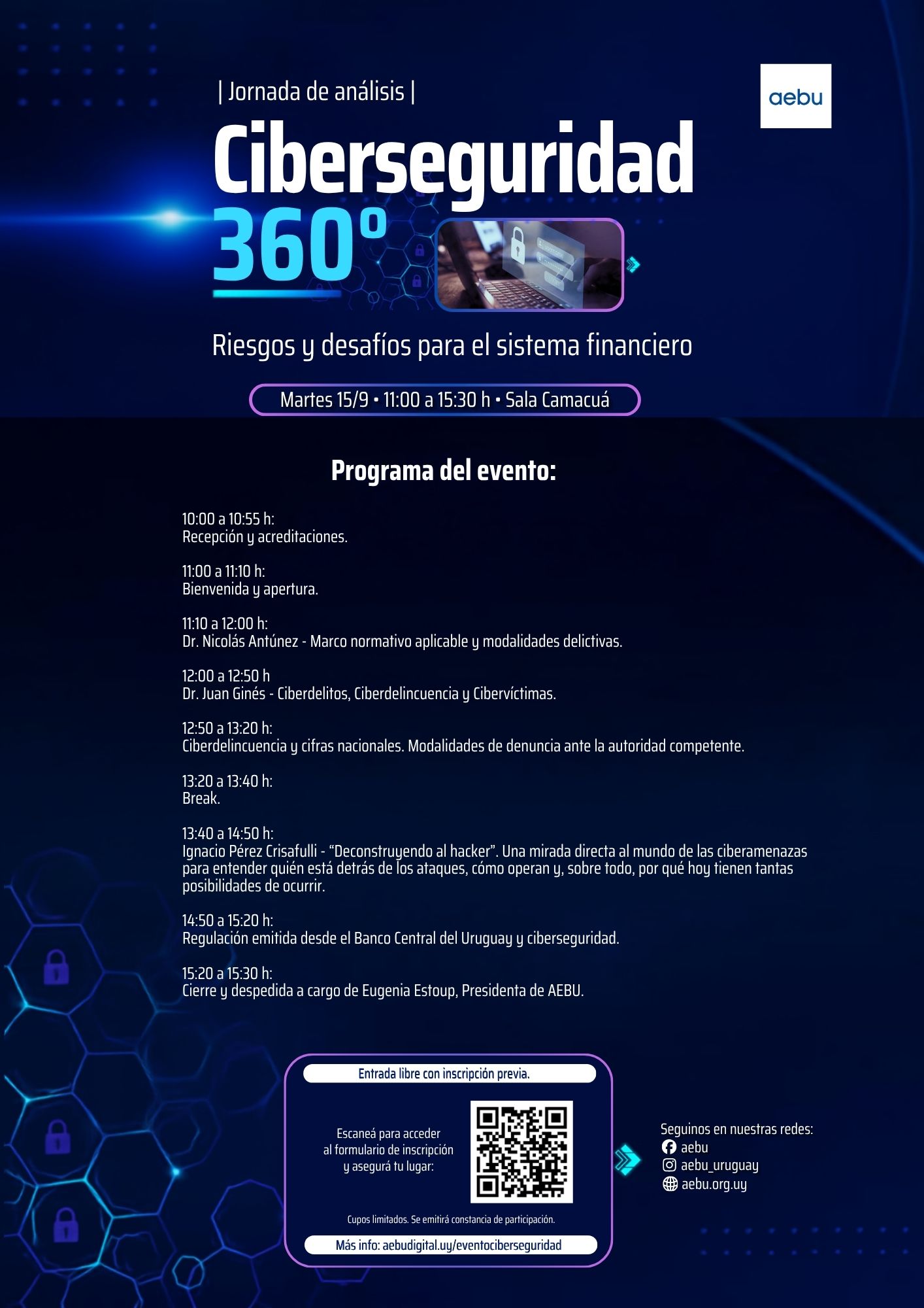 Programa del evento Ciberseguridad 360°